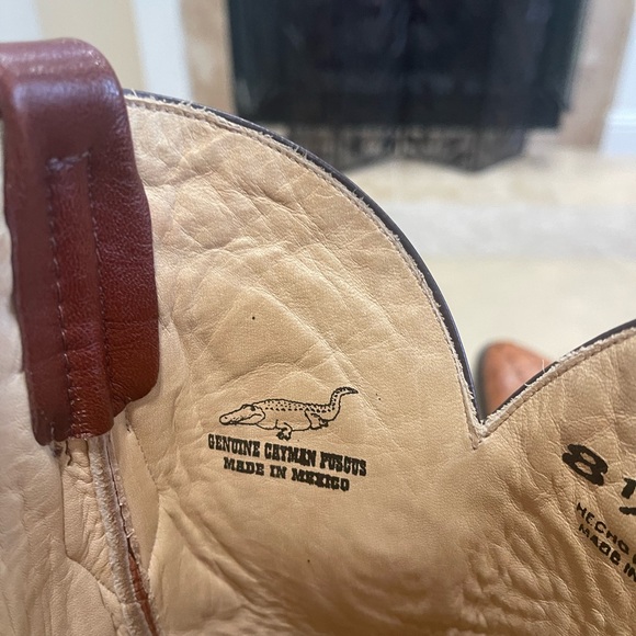 Men’s Brown Caymen Boots Size 8 1/2 D - Picture 6 of 8